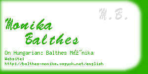 monika balthes business card